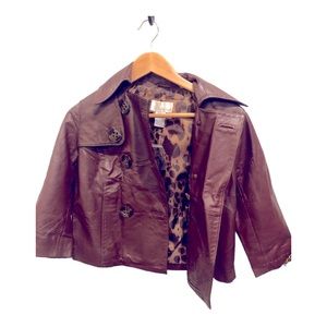 Vintage Cropped leather jacket.